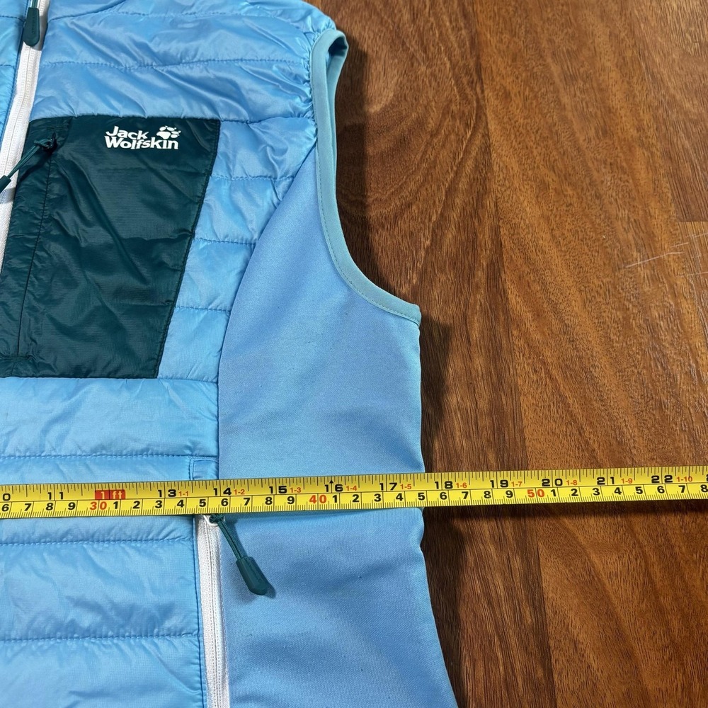 Jack Wolfskin Vest Womens Medium Blue Microguard Superloft Stormlock Insulated View 4